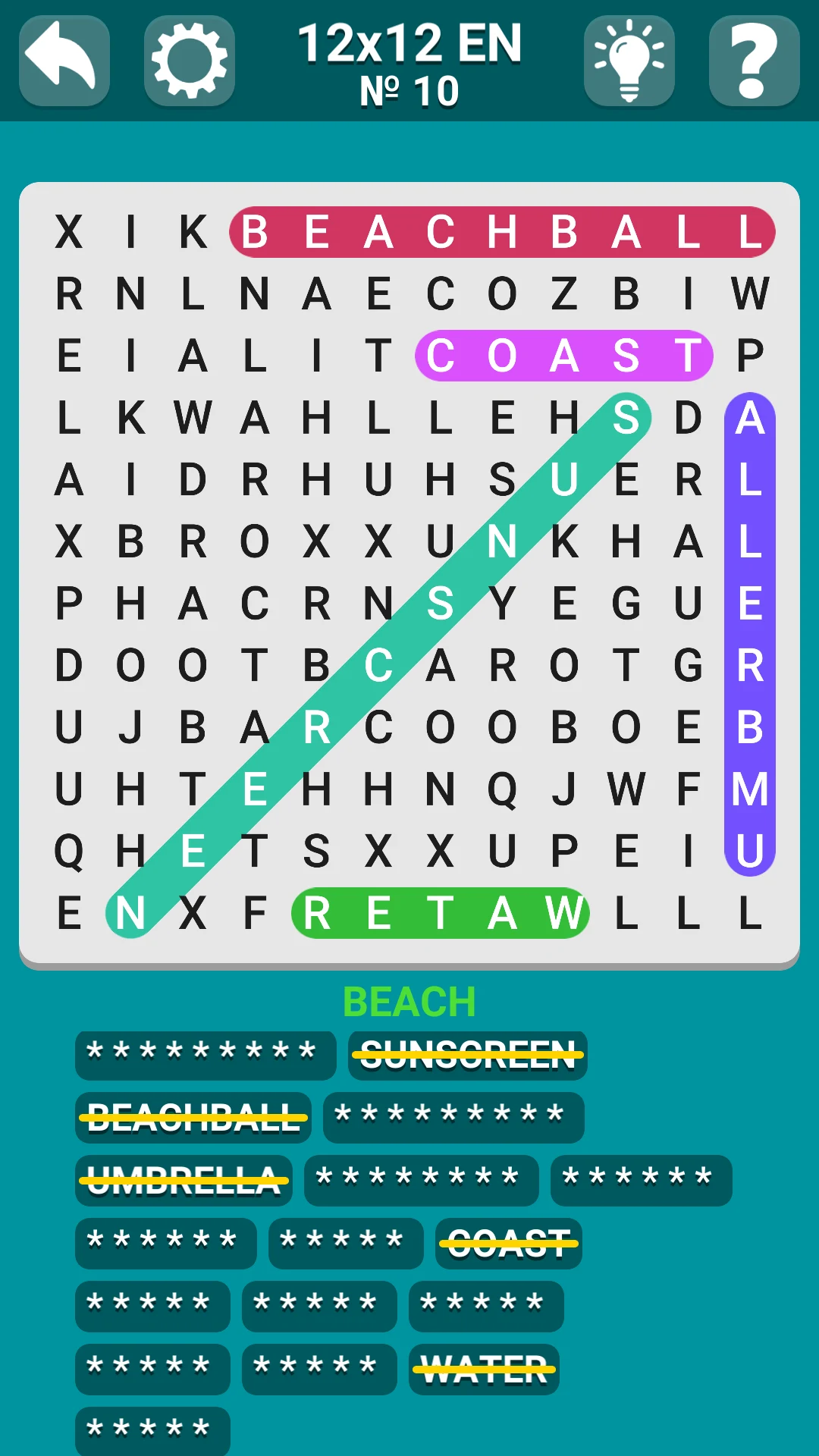 Search Words With Hint screenshot